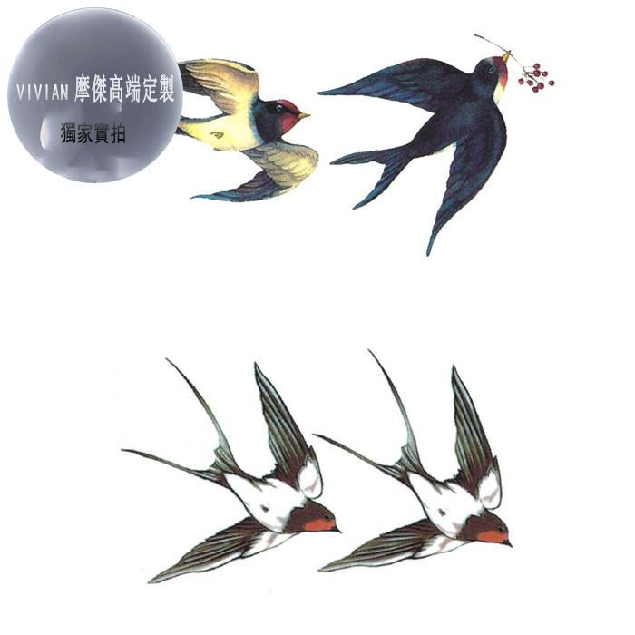 Stiker Tato Desain Burung Walet Lucu Sexy Anti Air Tahan Lama