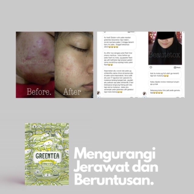 (FREE GIFT) MASKER ORGANIK BEAUTETOX the3angle SKINSUPERSTAR Chocowhite pinkcow whitemilky greentea