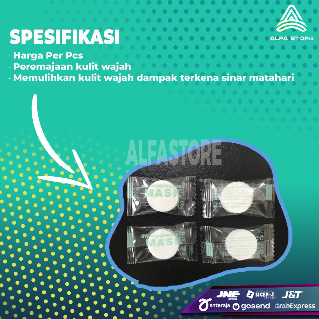 Masker Muka Tablet Mask Compressed Paper Mask Sheet Masker Wajah Masker Kertas