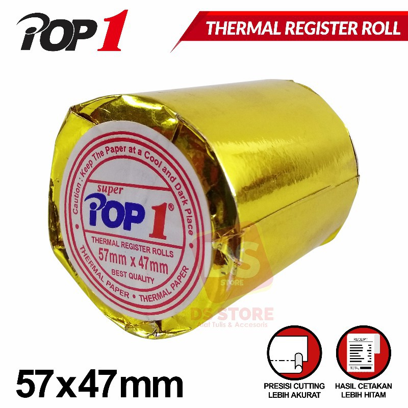 

Kertas Kasir THERMAL REGISTER ROLL 57x47 / 57x50 POP1