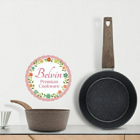 Belvin Cookware Sauce pan series panci susu marbel granit keramik anti lengket 18cm 20 cm 22 cm