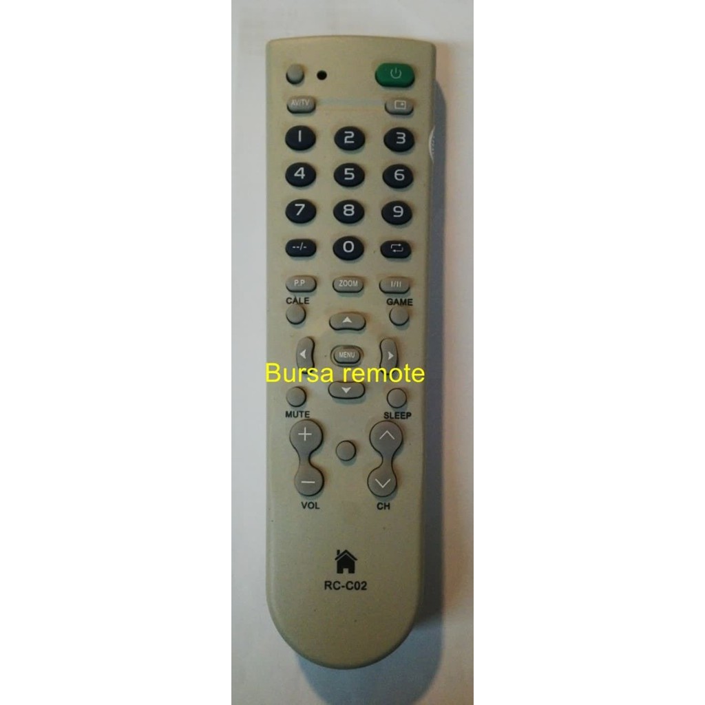 REMOTE TV TABUNG SANKEN RC02 tanpa setting