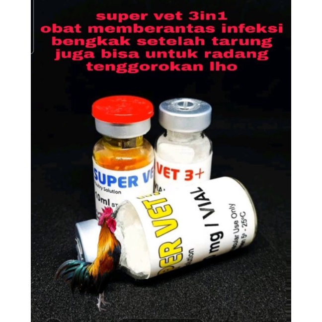 SUPERVET OBAT AYAM 3 IN 1 obat infeksi anti ngorok asli ori