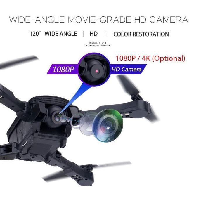 GS8 4K Drone Populer R8 Wifi Fpv Dual Camera 1080P Zwn Quadcopter Drone RC WiFi Dual Camera 4K - K105 Max 1808 Hitam