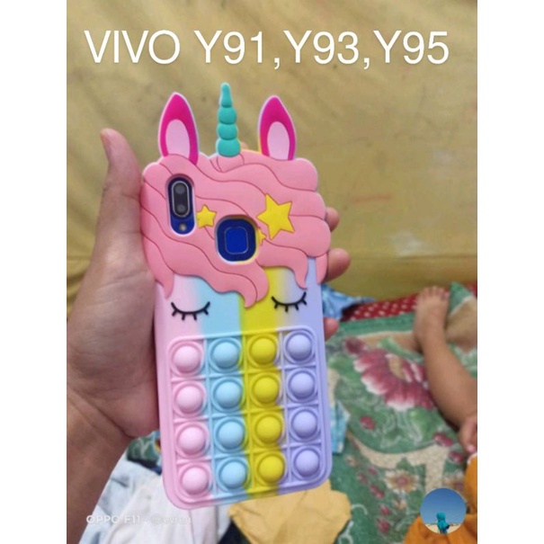 Casing POP IT Vivo Y91 Y93 Y95 SoftCase POP IT 3D Unicorn Kuda Poni