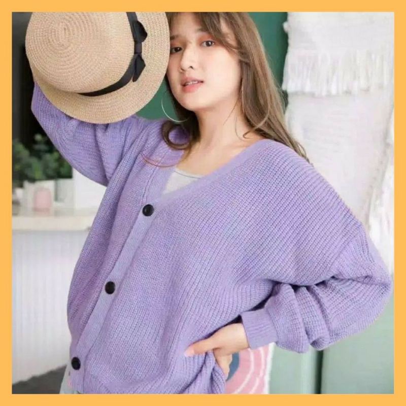 MALIKA CARDY OUTER RAJUT 7 GET / KARDIGAN RAJUT OVERSIZE / CARDI RAJUT KANCING 3 / CARDIGAN RAJUT TEBAL