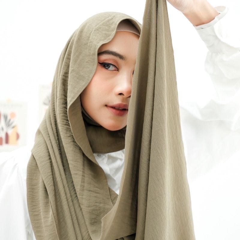 Pashmina Crinkle Airflow Premium Hijab Pashmina Anti Kusut Jilbab Pashmina Airflow Terbaru Pasar Hija'b