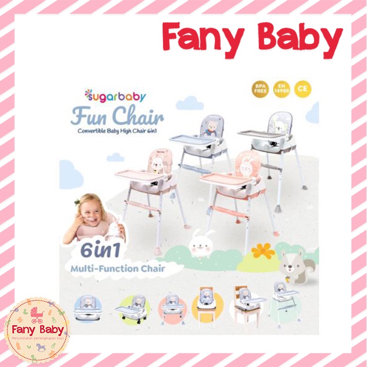 SUGAR BABY FUN CHAIR CONVERTIBLE BABY HIGH CHAIR 6IN1
