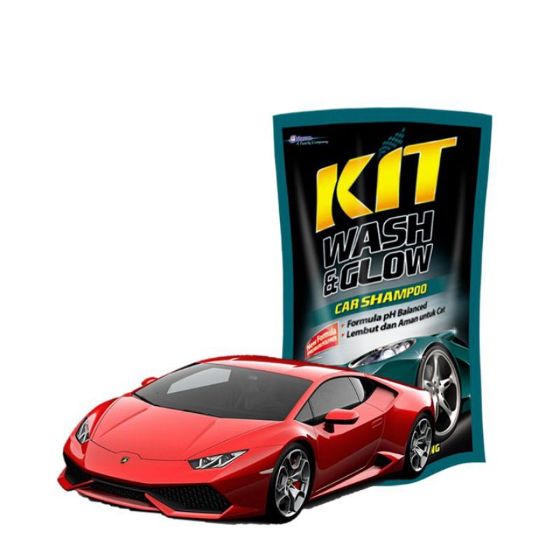 800Ml Kit Wash &amp; Glow Car Shampoo Cuci Mobil Motor Kendaraan Perawatan Bersih Kilap Cemerlang Murah