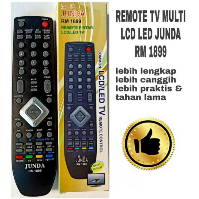 Remote Multi TV LCD LED Junda - 1899 / Remote Polytron LCD LED