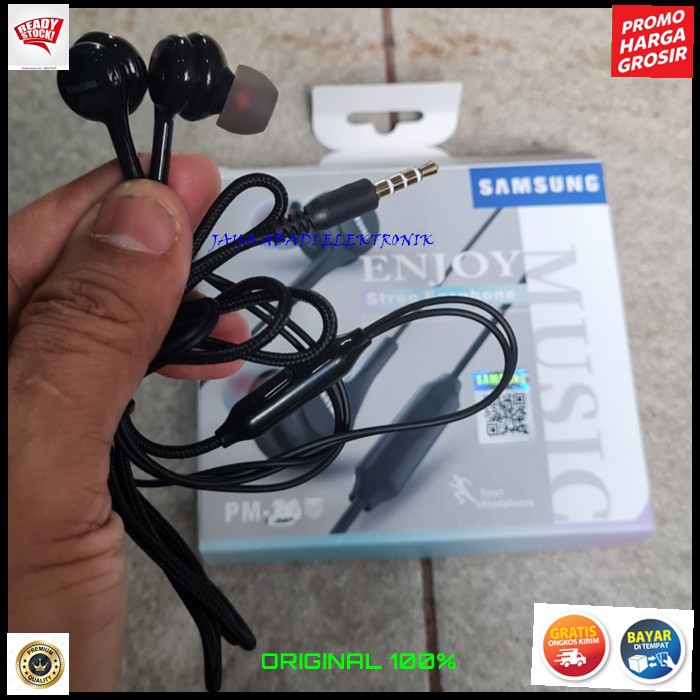 J388 SAMSUNG HEADSET STEREO EARPHONE IN EAR 3.5 MM DOBEL BASS HANDSFREE DOUBLE BAS EARPOD SUPER HF SUPER PREMIUM MIC KABEL MUSIK CALL NELPON HP AUDIO SOUND SUARA VOKAL KARAOKE WIRED HEADPHONES HIFI DOBEL BAS HANDSFREE NELPON SUPER EARPOD HF HEADSE