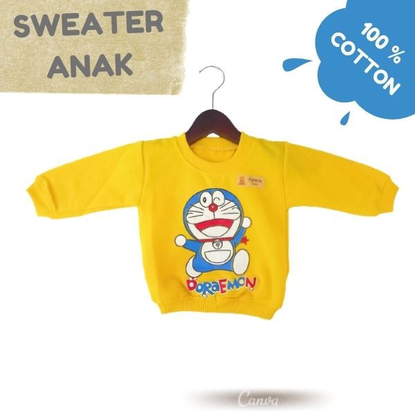 Sweater Bayi | Baju Hangat Bayi Doraemon Size 1-2 Tahun