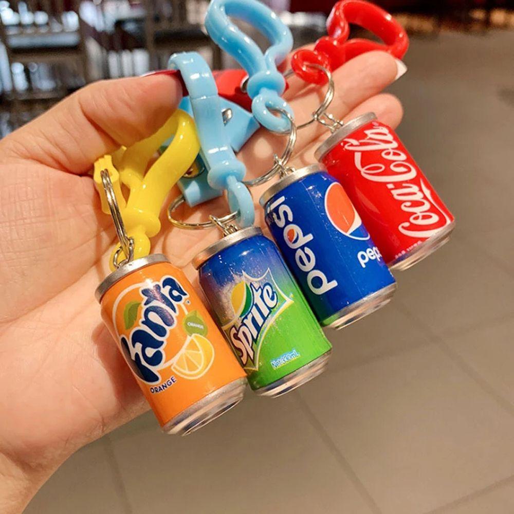 QUINTON Coke Kaleng Gantungan Kunci Pria Dan Wanita Kreatif Keyring Pendant Hadiah Kecil Pernak Pernik Hadiah Ransel Ornamen