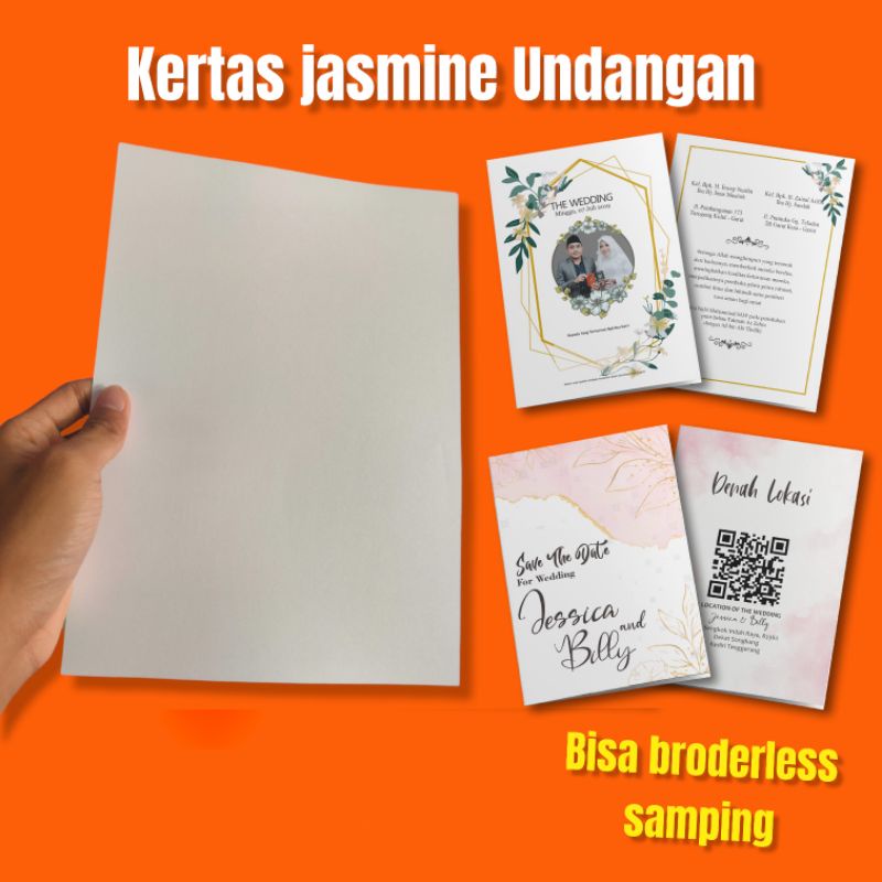 Kertas Jasmine glitter untuk undangan