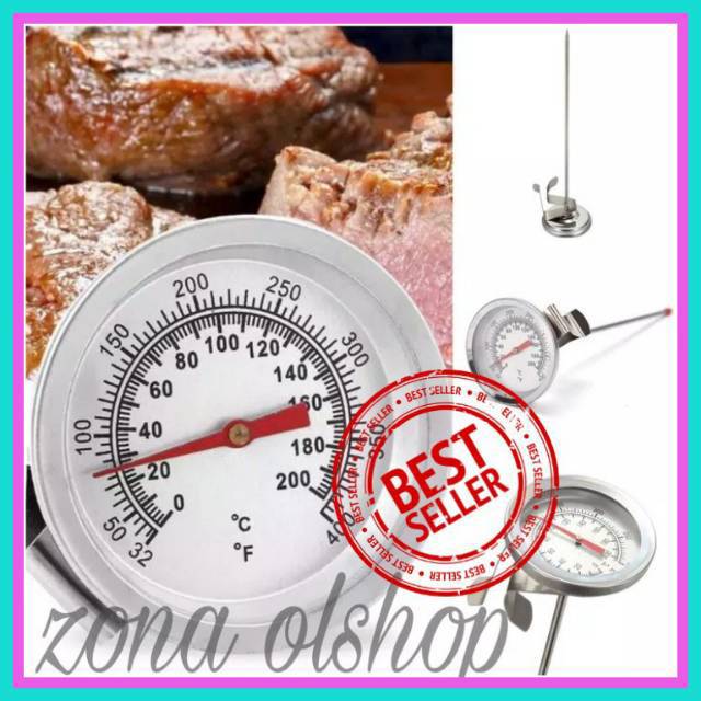 Termometer minyak mekanik termometer masak stainless