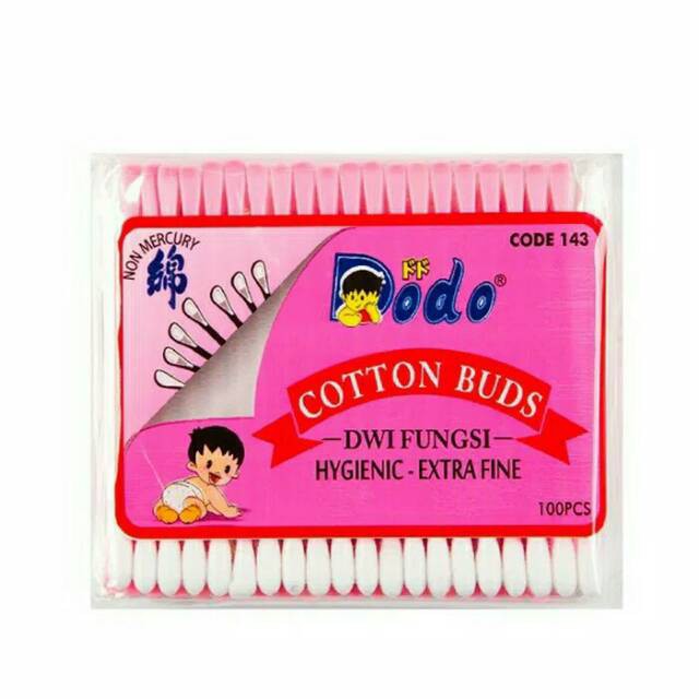 DODO COTTON BUDS DWI FUNGSI ISI 100 PCS CODE 143
