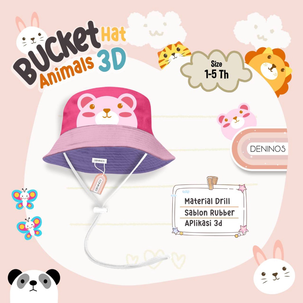 Bucket Hat Animal 3D by Deninos