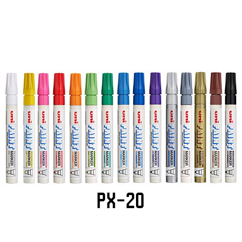 

Uni Paint PX-20 Paint Marker Spidol Ban Spidol Besi Spidol Kaca Spidol Karet Spidol Plastik Buatan Jepang