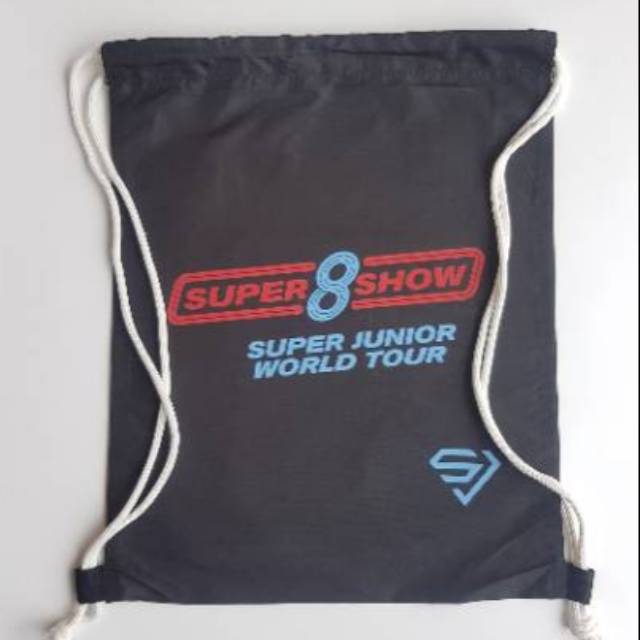 Super junior tas serut super show 8 world tour string bag kpop