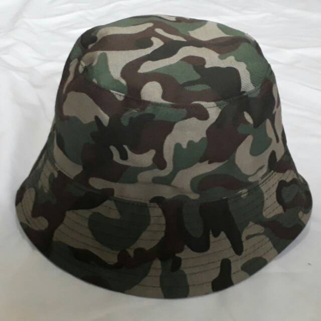 Topi Bucket hat rimba camo topi loreng bulat