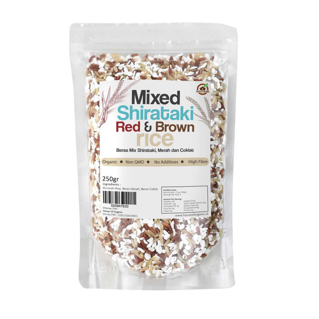 

House Of Organix Mixed Shirataki , Red And Brown Rice 250 Gr