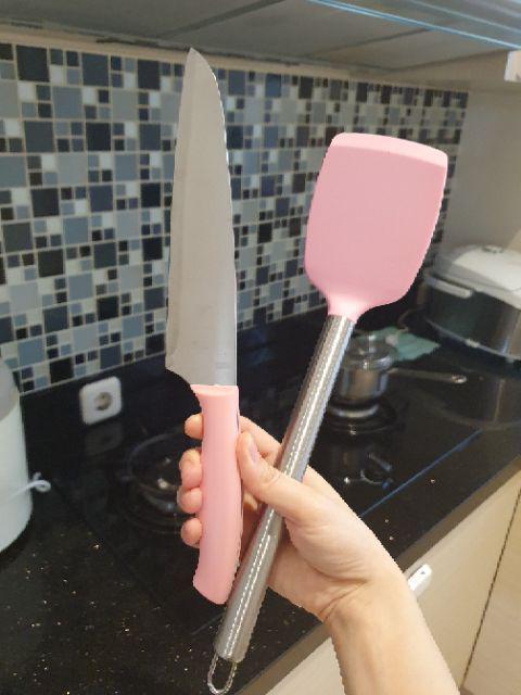 Pisau Koki Ukir / Chef Knife Bpkn 01a Catalina / Biru & Pink