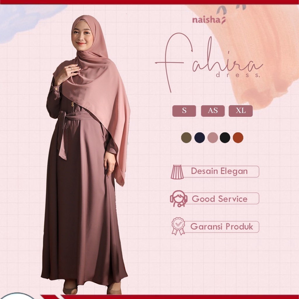 Fahira Dress by Naishaofficial / Gamis Fahira / Gamis Dewasa