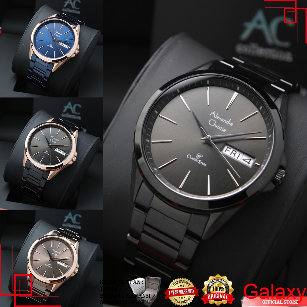 ALEXANDRE CHRISTIE PRIA ORIGINAL JAM TANGAN ALEXANDRE CHRISTIE PRIA JAM ALEXANDRE CHRISTIE AC 8592 A
