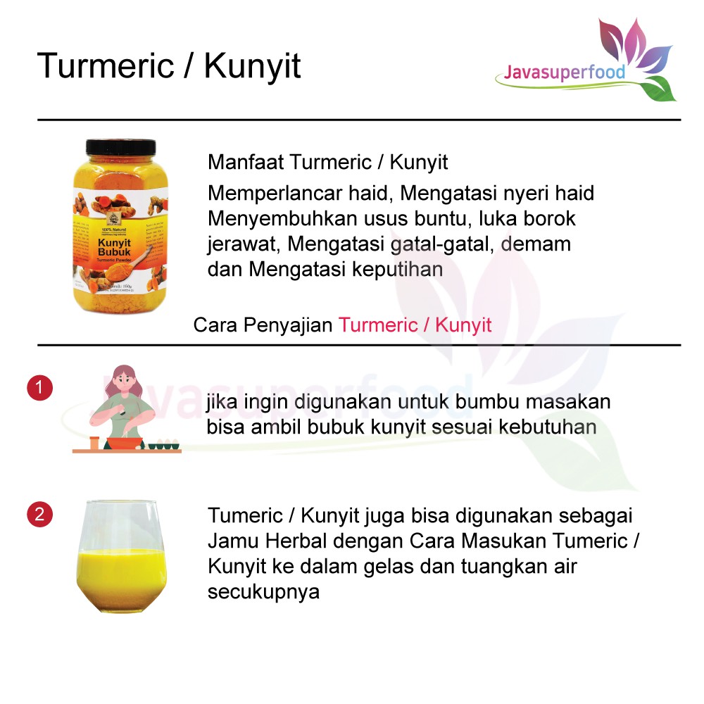 BUBUK KUNYIT / TURMERIC POWDER TOPLES 350g