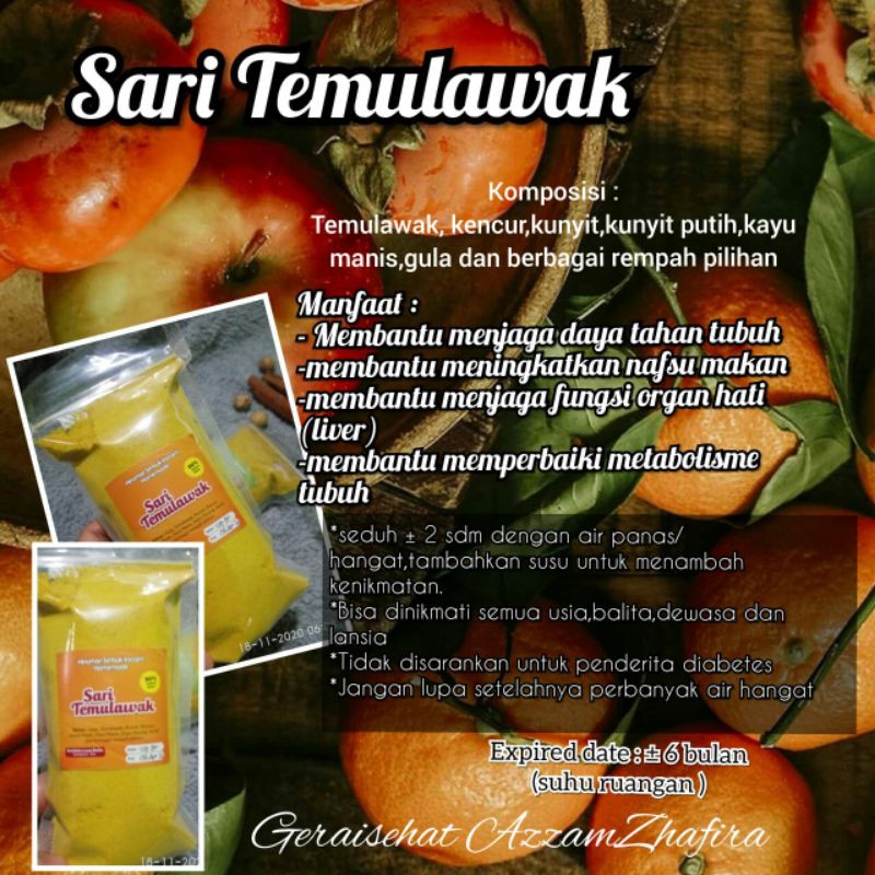 

Jamu Serbuk Sari Temulawak Minuman Hangat Instant