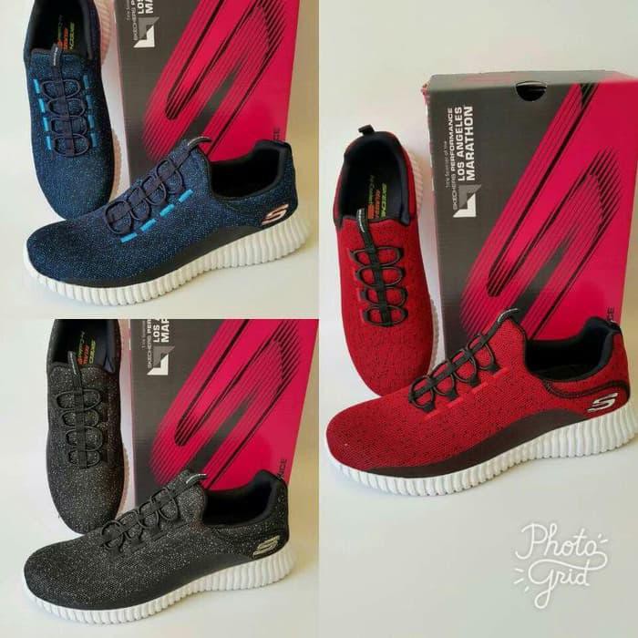 SEPATU SKECHERS MUZZIN 1 - Merah ORIGINAL