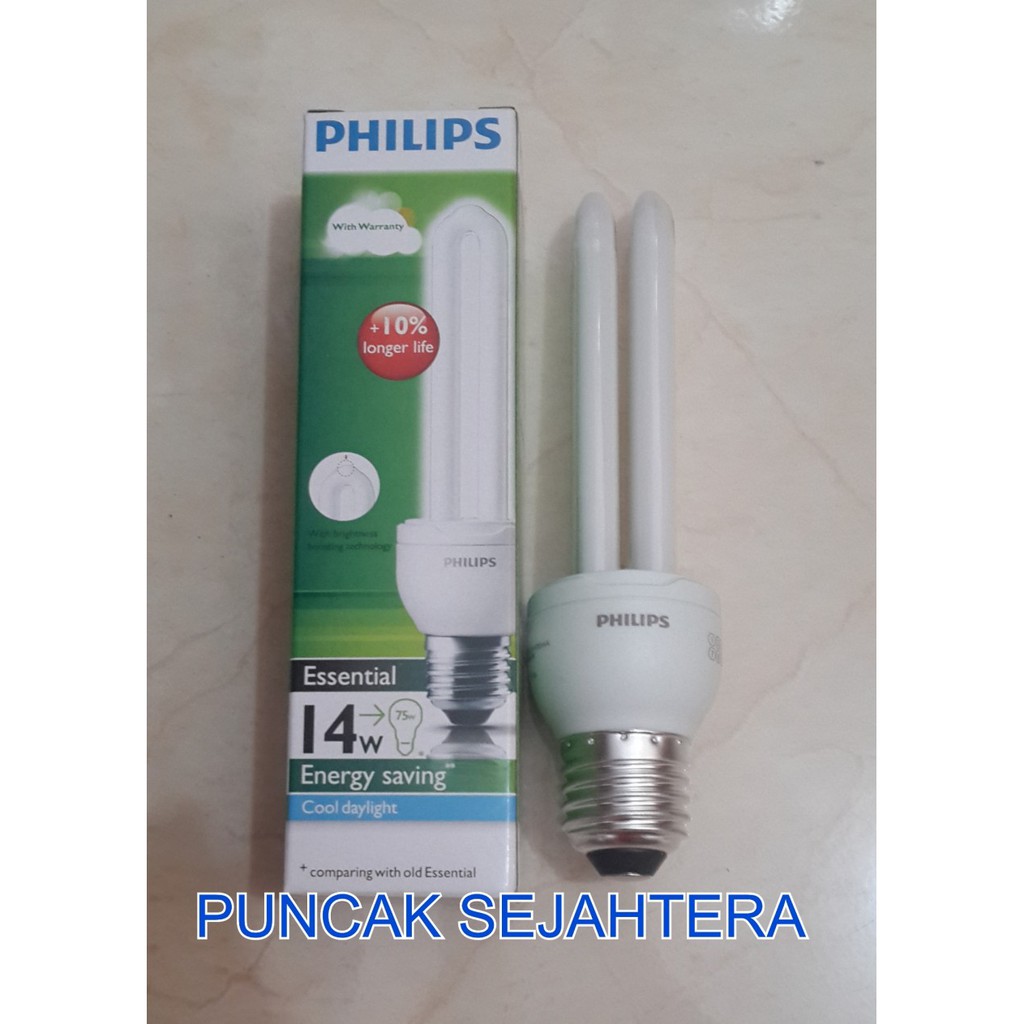 Lampu Philips Essential 2U 14w 14 watt