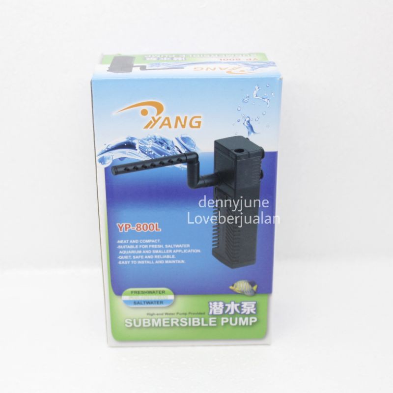 YANG YP800L Mini Internal Filter Air Mancur Pompa Aquarium Kecil LUCKINESS 012F YP 800L 800 L AQUASCAPE