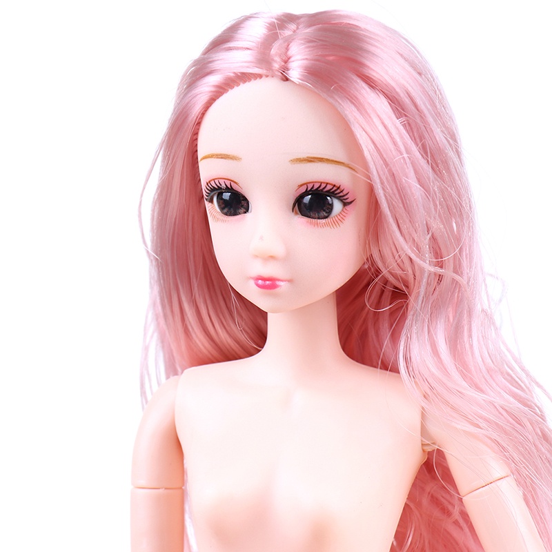 Mainan Boneka Princess BJD Rambut Panjang 30CM Dengan 20 Sendi