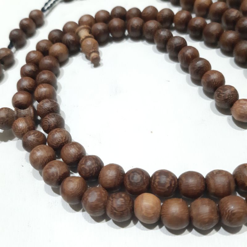 Tasbih Gali Kelor Natural 99butir 9mm Bandul