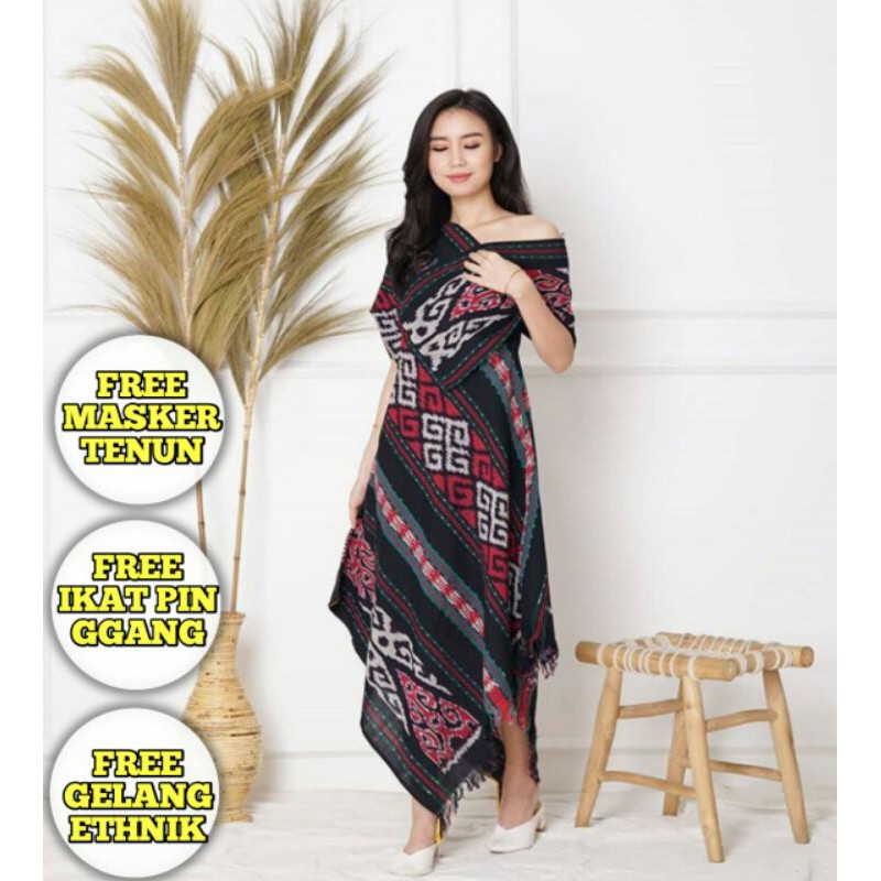 Dress tenun diandra 01 Baju tenun dress tenun ethnik Dress pasty dress kondangan Alaik Tenun Ikat