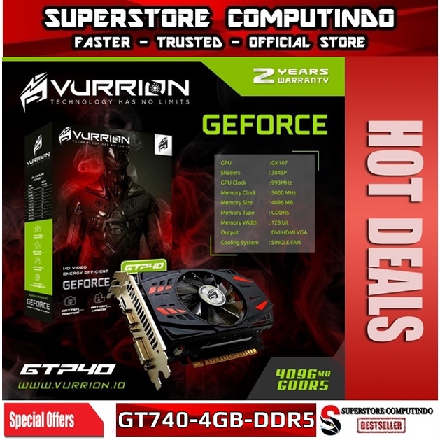 VGA NVIDIA VURRION GT 740 / GT740 4GB DDR5 128-BIT