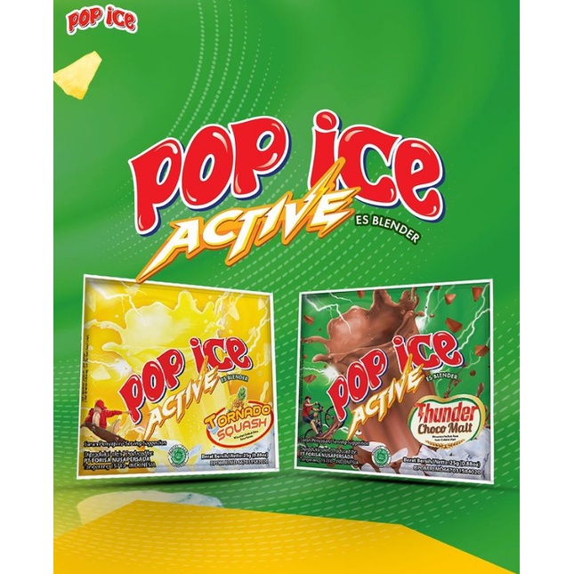 Pop ice Active Tornado Squash & Thunder Choco Malt