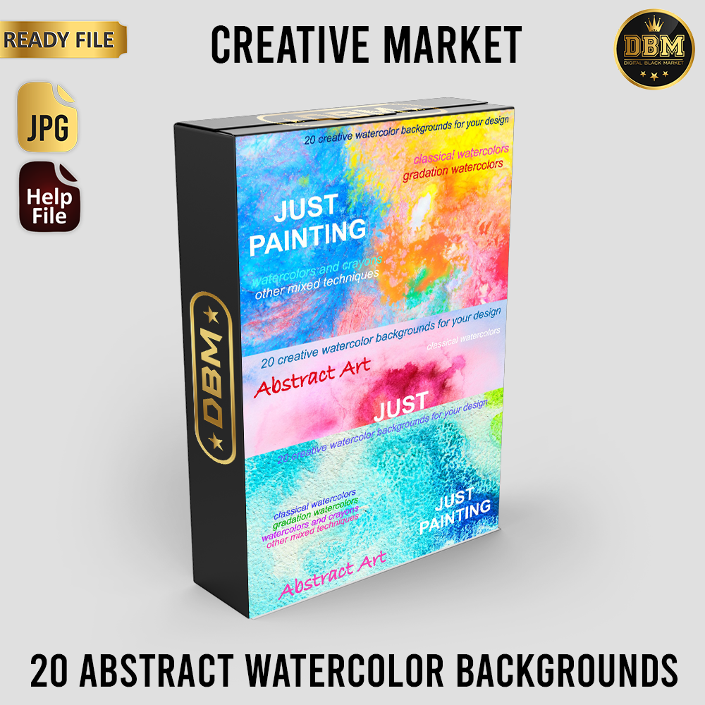 20 Abstract Watercolor Backgrounds - JPEG Ultra HD