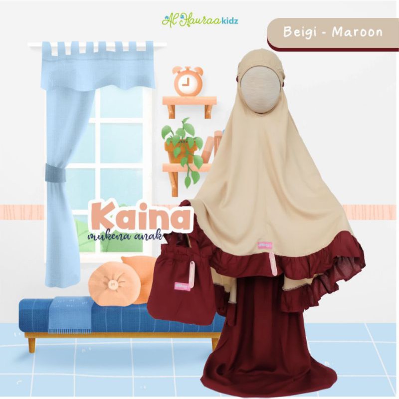 ALHAURAA KAINA MUKENA ANAK Bahan Rayon Mukenah Anak Al Hauraa Muslim Wear