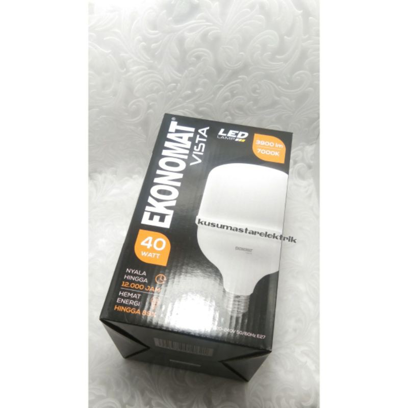 Lampu led gudang 40 watt.putih.7000k.lampu led 40watt.daylight.e27