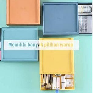 Rak Kosmetik Macaron Kotak Penyimpanan Laci Desktop Storage Warna Warni Makaron