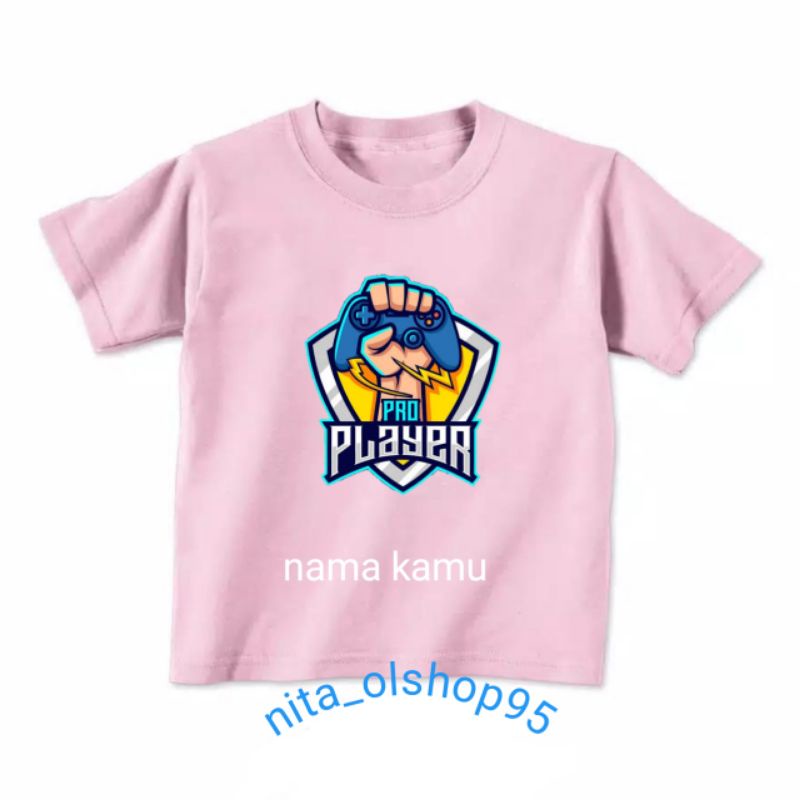 baju gaming pro player baju anak karakter baju logo