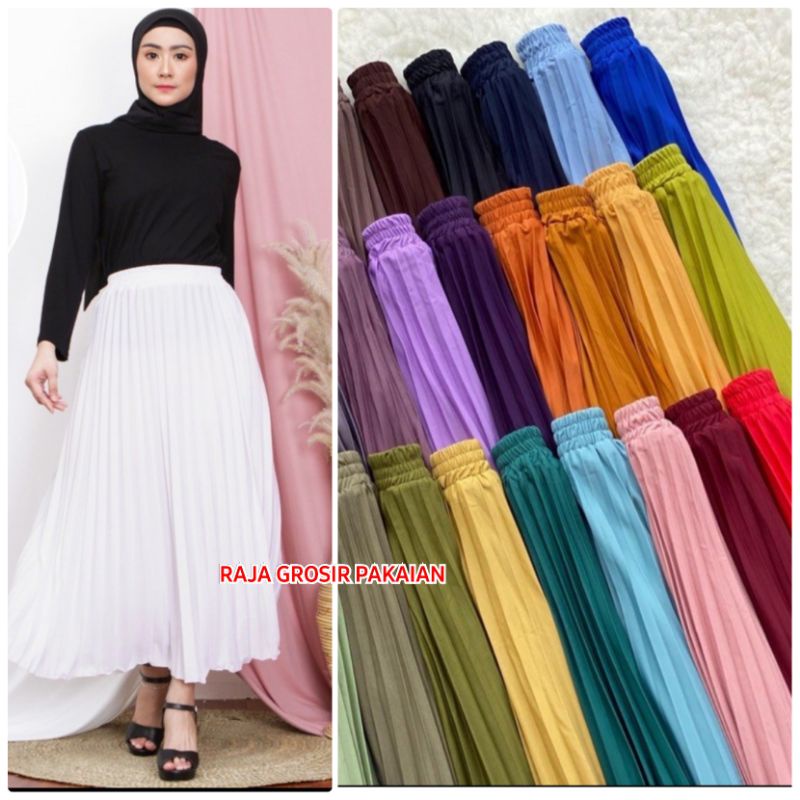 Klop~Rok Plisket Klop Dewasa Murah / Maxi Skirt