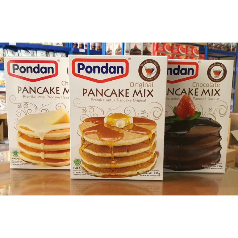 

Pondan Pancake Mix Original / Keju / Coklat 250Gr