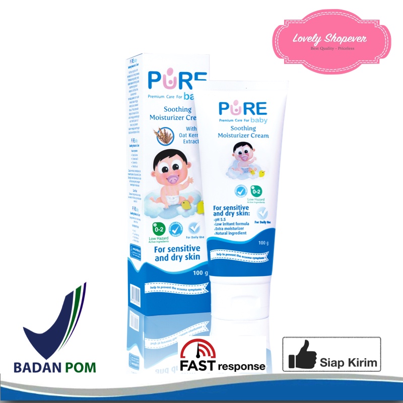 PUREBABY PURE BABY PUREBB BB SOOTHING MOISTURIZING MOIST CREAM KRIM PELEMBAB BAYI 100 100GR 200