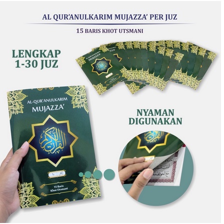 AL QURAN PER JUZ MUJAZZA A5 TERLARIS BOX DAN KALEP TERLARIS