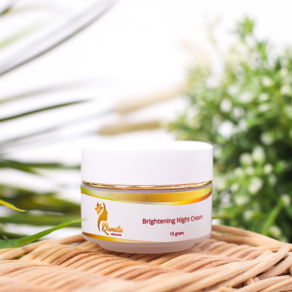 Brightening Night Cream Qamila Skincare Original HALAL BPOM / Cream Malam Qamila Untuk Wajah Glowing