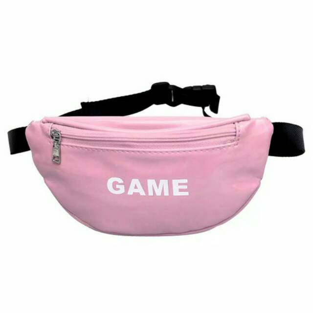 tas anak selempang anak game sisa pink