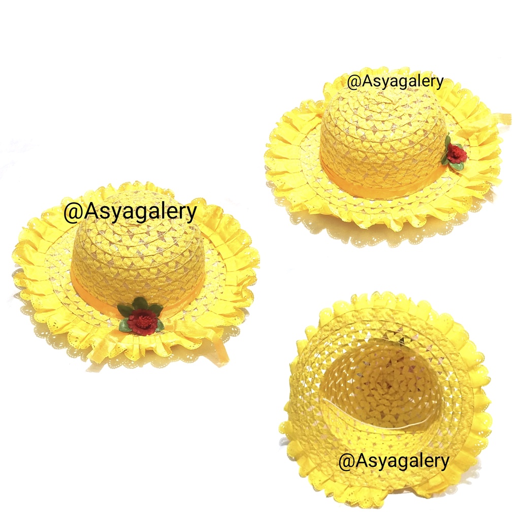 Topi Anak Pantai Motif Flower Anyaman / Topi Anak Pantai Anyaman / Topi Pantai Anak Perempuan